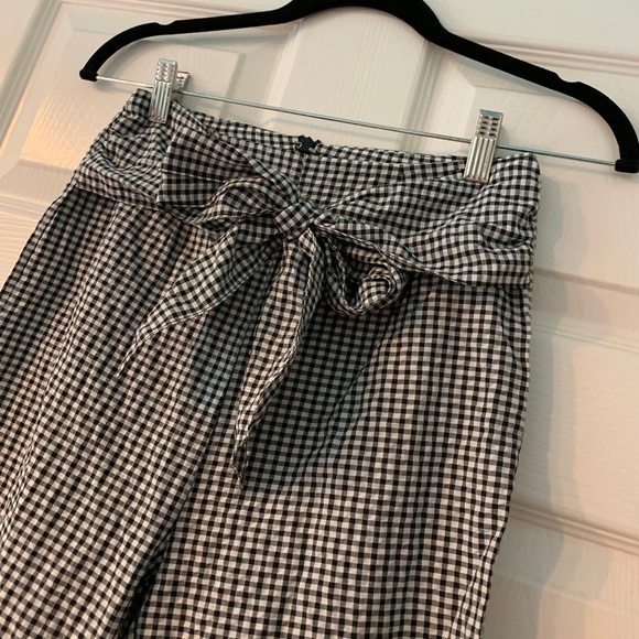 Free People Pants - *NEVER WORN* Free People Checkered Pant with Tie